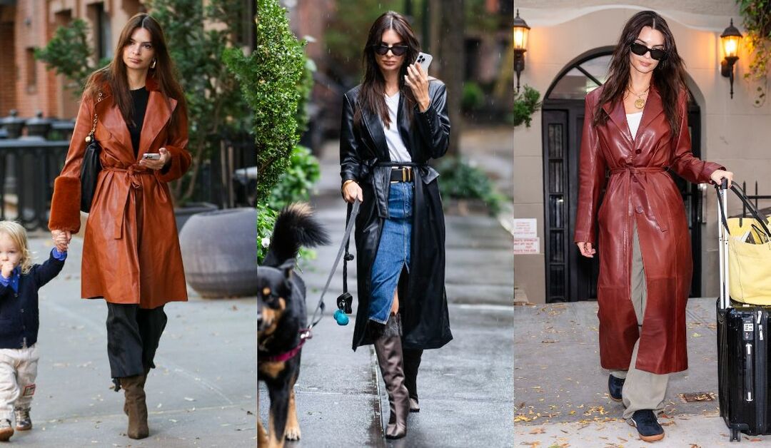 エミリー・ラタコウスキー愛用！ 「レザーコート」で作る辛口