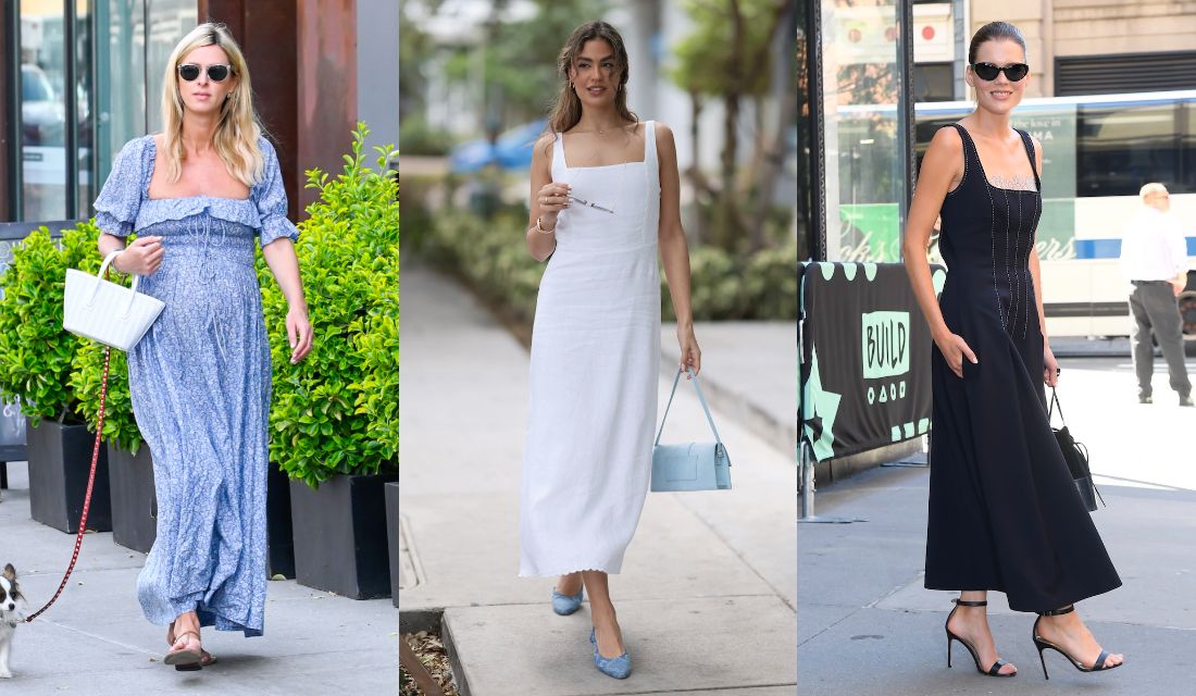 夏ワンピ】「スクエアネック」で美しいデコルテを演出！「ワンピース