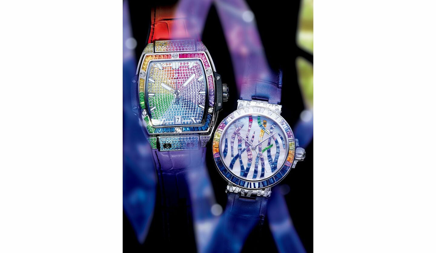 ブレゲとウブロの時計、ブレゲ『マリーン ハイジュエリー 9509 ポセイドニア』、ウブロ『スピリット オブ ビッグ・バン チタニウム レインボー』