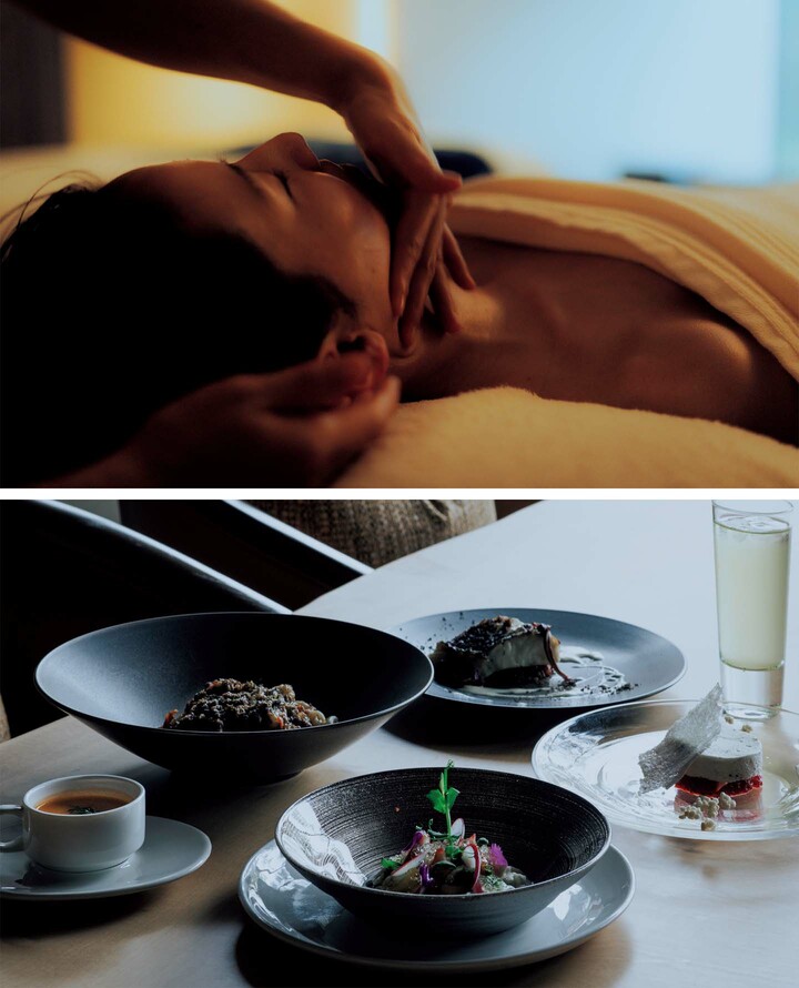 HOTEL THE MITSUI KYOTOの「サーマルスプリング SPA」施術の様子とランチ