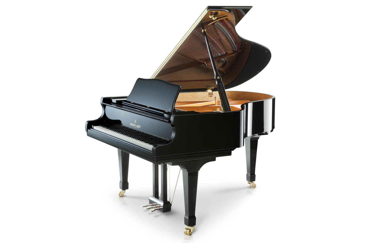 「Shigeru Kawai」シリーズでもコンパクトな「SK-2」。奥行180cm。¥2,750,000