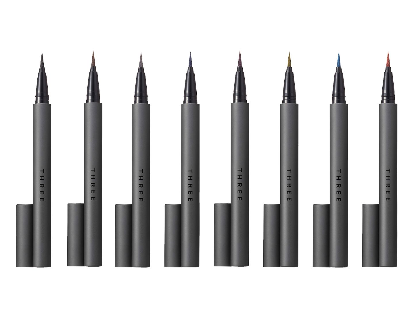 THREE インディストラクティブルアイライナー 全8色(左から01、02、03、04、05、06、07、08) ¥3,500(2020年1月1日発売)