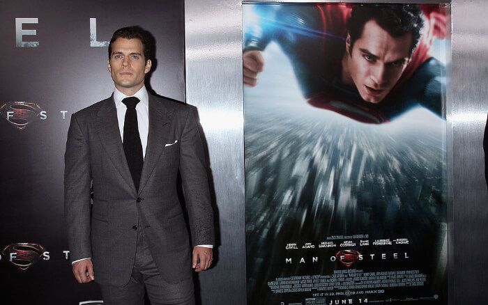 2013年6月10日、ニューヨークのリンカーン・センター内アリス・タリー・ホールで開催されたワールドプレミアに出席した主演のヘンリー・カヴィル。