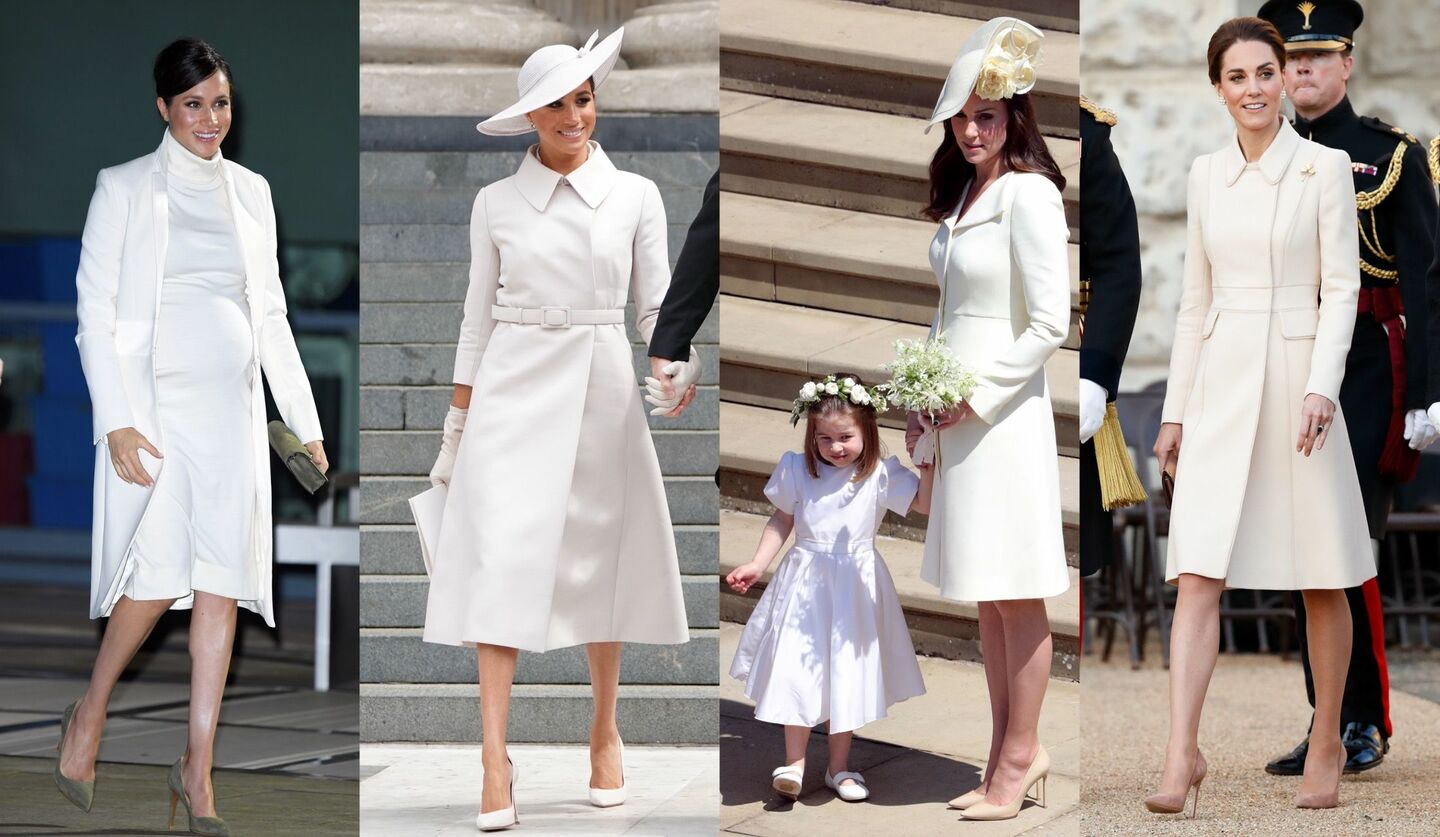 キャサリン皇太子妃とメーガン妃の「ホワイトコート」の着こなし4選