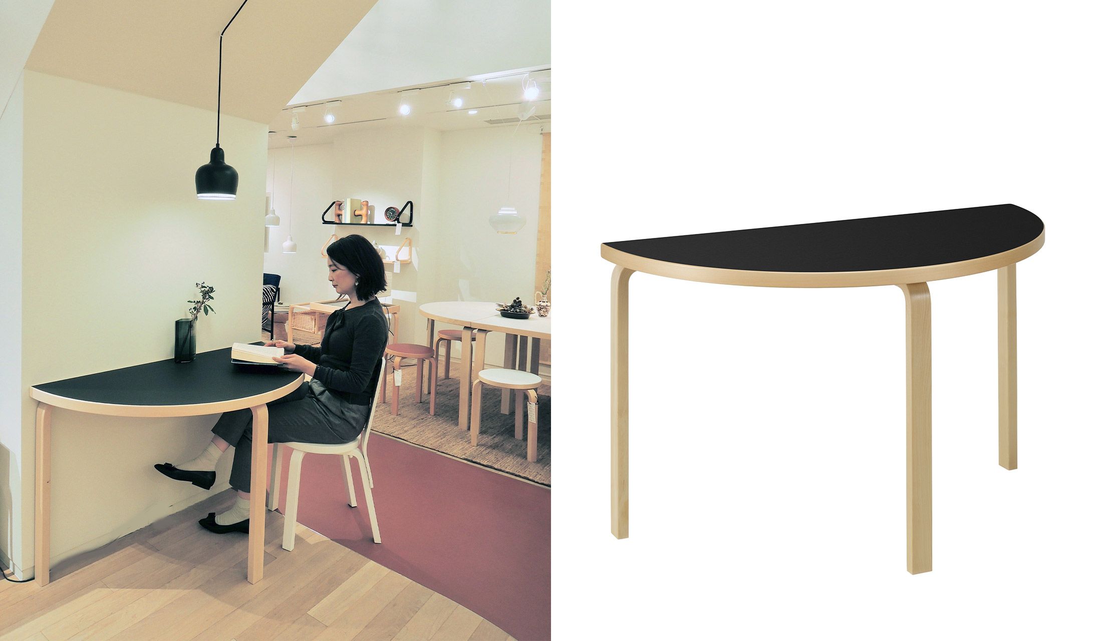 アルテック テーブル95 半円 artek table95 アアルト ビンテージ 