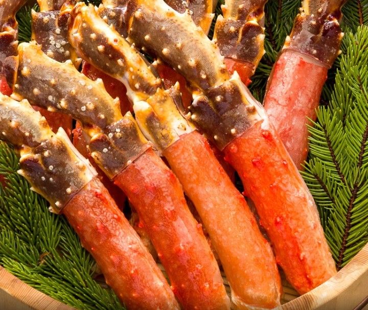 【数量限定】北海道産 タラバガニ プレミアムサイズ ポーション 1kg (6~9本入)|北海道網走市