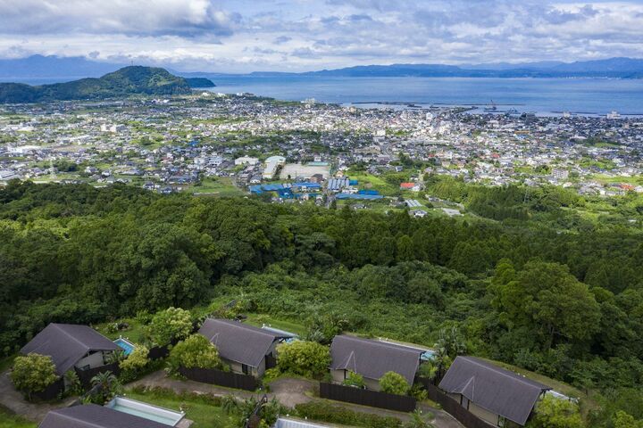 「悠離庵」上空からの撮影