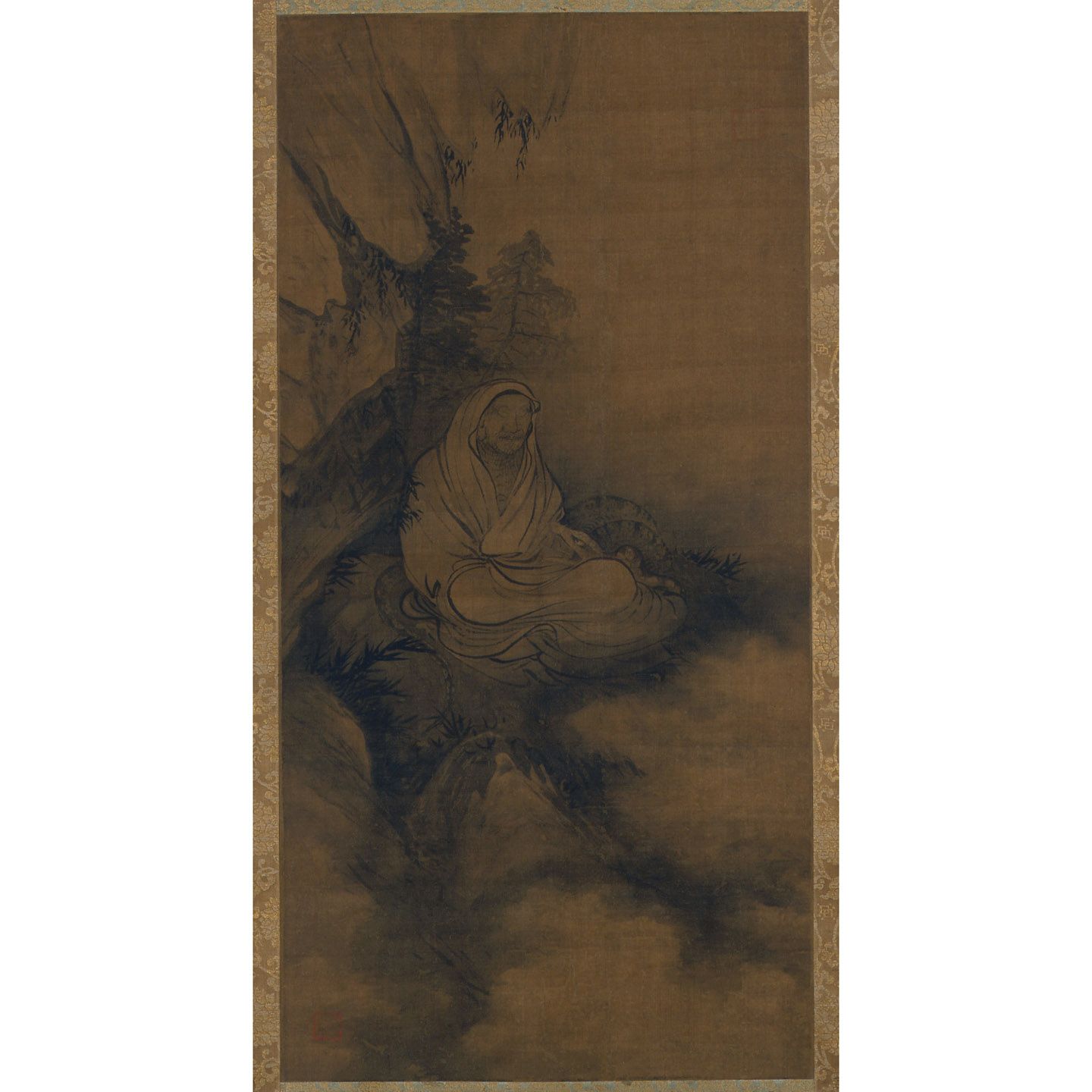 重要文化財 『羅漢図』牧谿(もっけい)筆/絹本墨画 一幅 南宋時代(13世紀)※今年度は展示予定なし