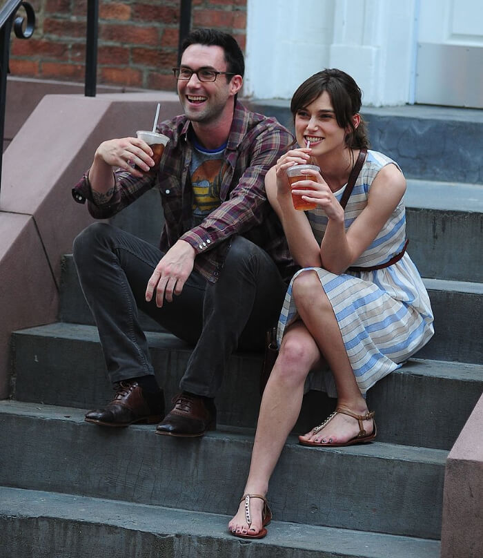 2012年6月 ニューヨーク撮影中。右は、キーラ・ナイトレイ。