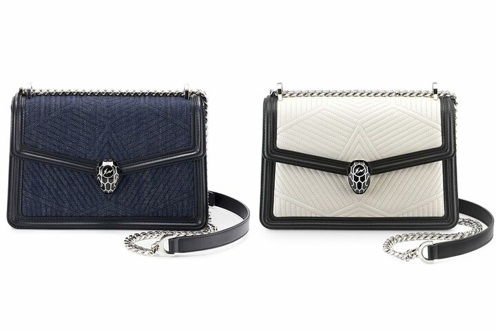 左／バッグ￥295,000［デニム］【縦15×横24×マチ7cm】・右／バッグ￥310,000［カーフ］【縦15×横24×マチ7cm】