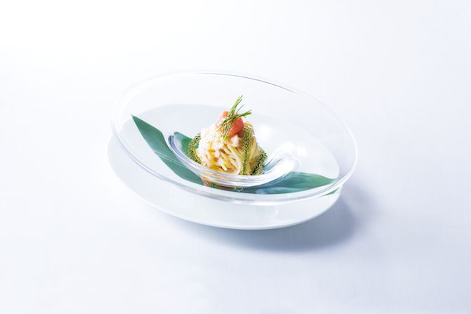 タラコと湯葉 海ぶどうの冷たいスパゲッティーニ ¥1,400