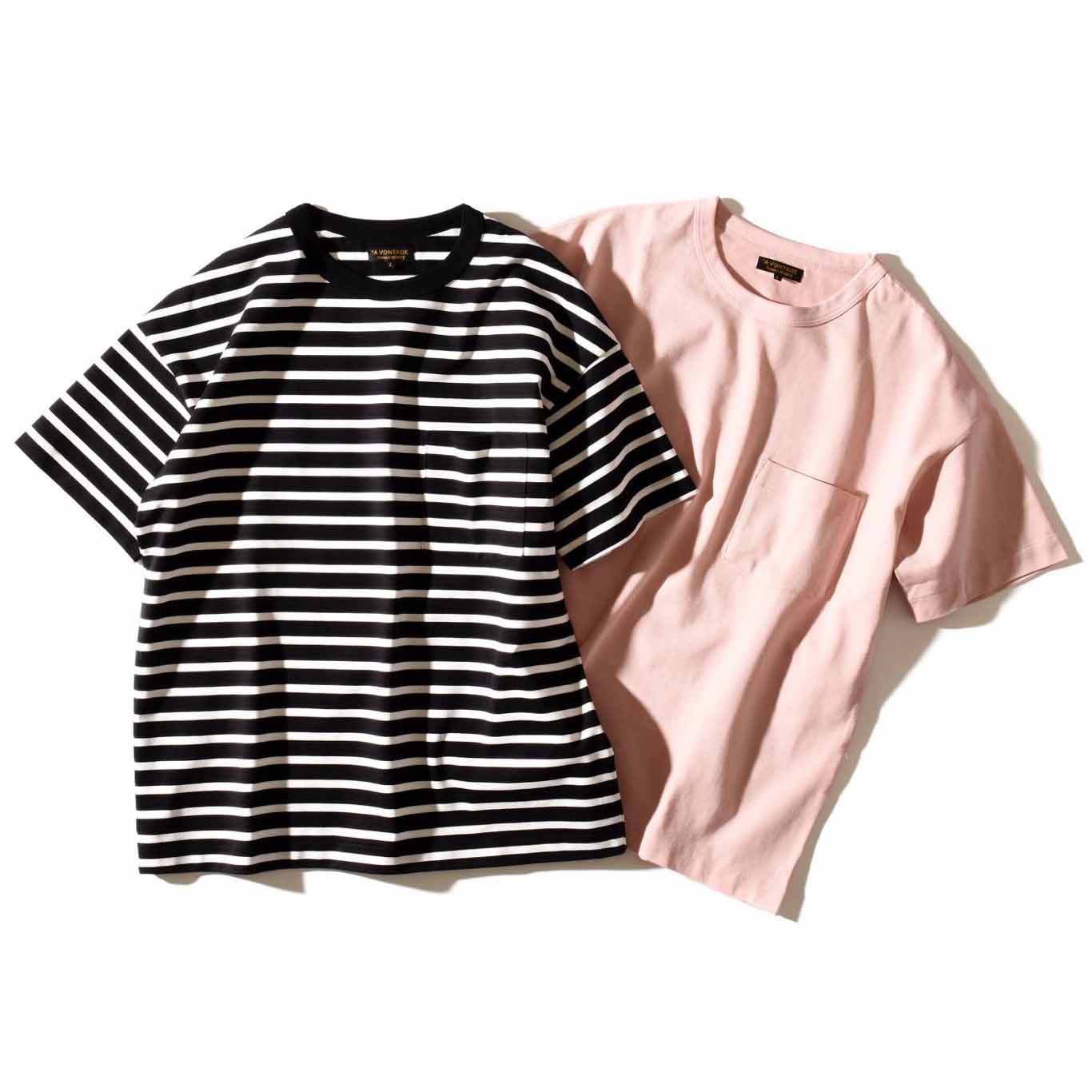 Tシャツ(左)¥11,000・(右)¥9,900(ビームス 六本木ヒルズ〈ア ボンタージ〉)