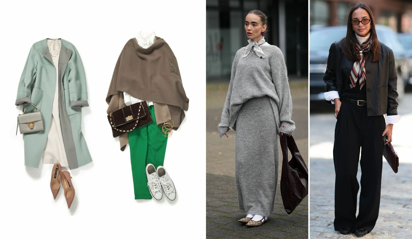 「淡色アウター」の装い、エヴィ・ウェーブ、ブランカ・アリマリー