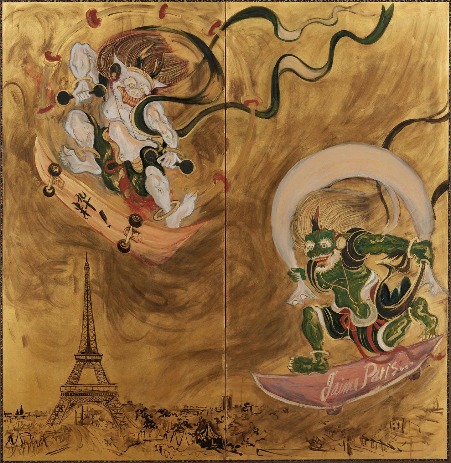 さかもと未明絵画展「L'esprit de Paris ~ パリのエスプリ」展示作品の一例