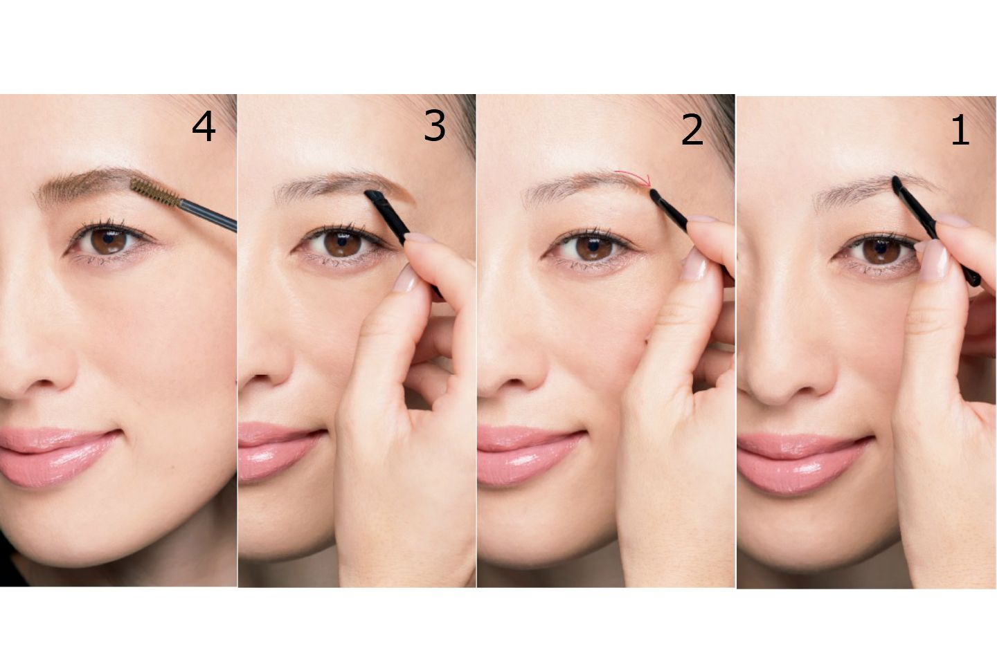 「眉尻」は下げすぎ、短すぎに注意。眉頭の底辺より少し上がベストポイント