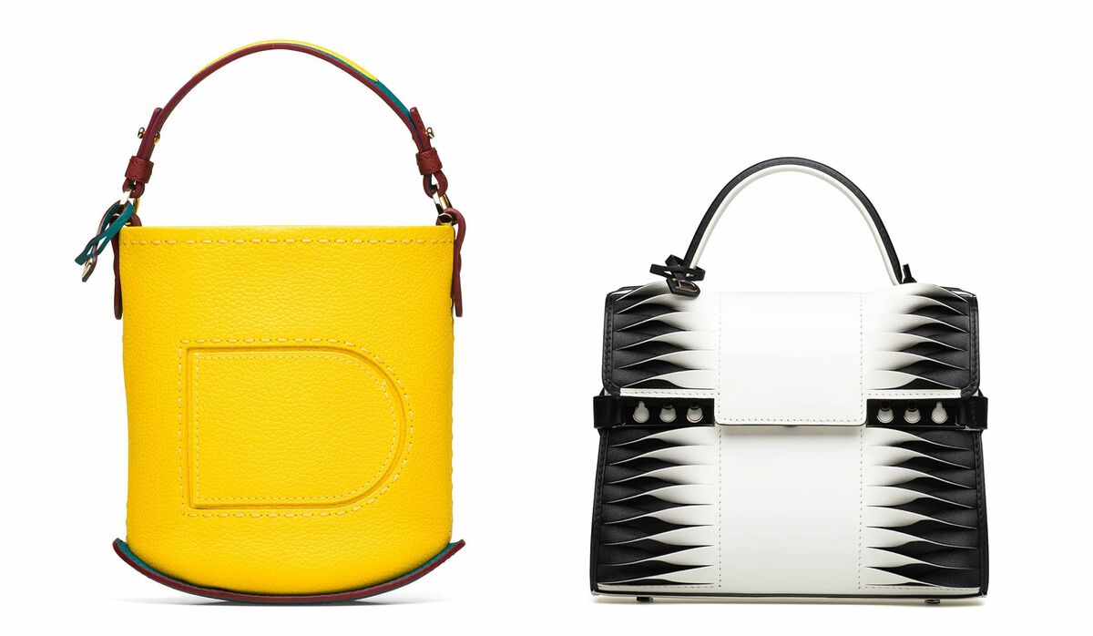 DELVAUX デルヴォー レザー バッグ 保存袋付 イエロー DELVAUX デルヴォー レザーバッグ イエロー 保存袋付き