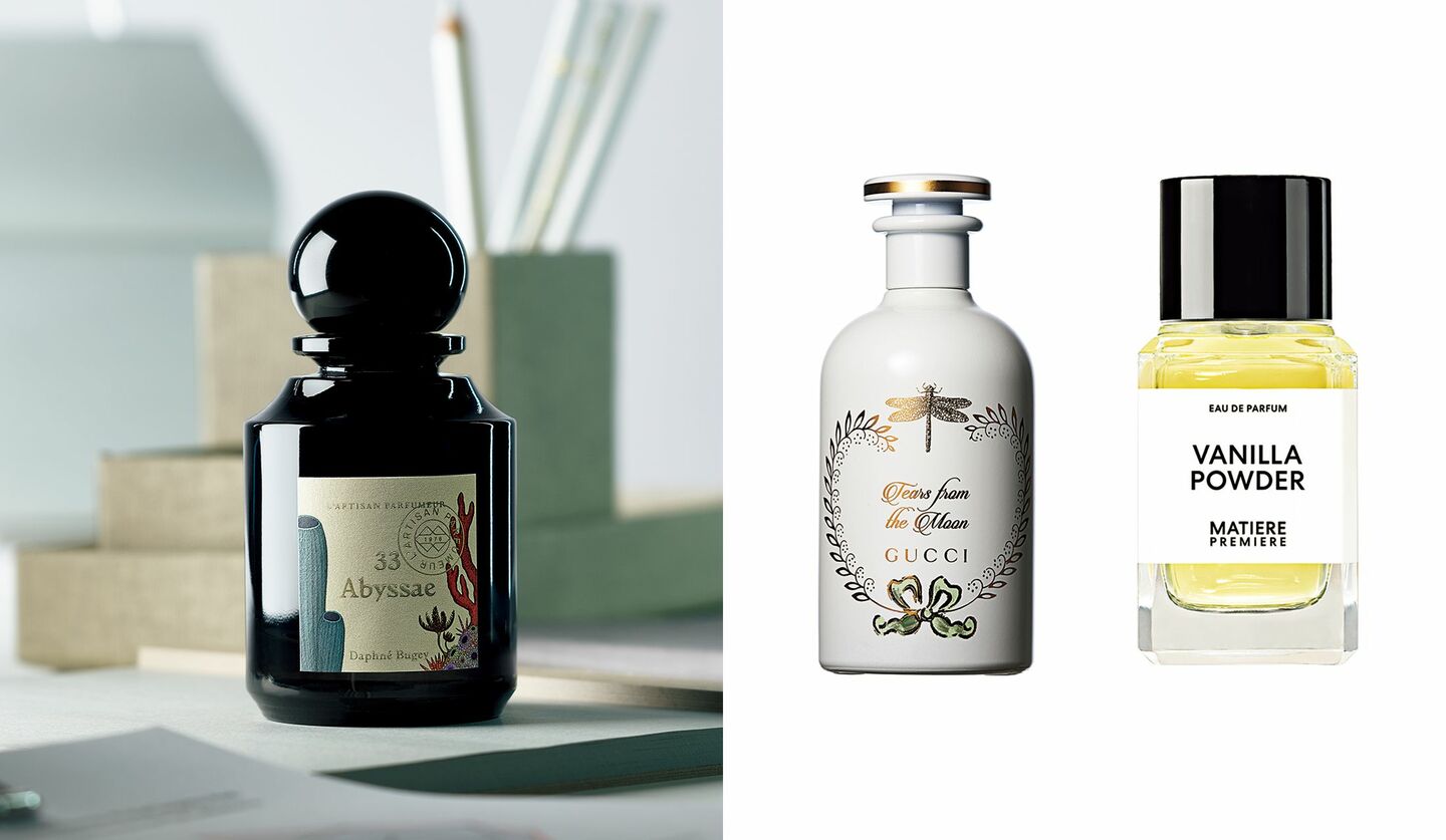 ラルチザン パフューマー、マティエール プルミエール、グッチ ティアーズ フロム ザ ムーンの3つの香水