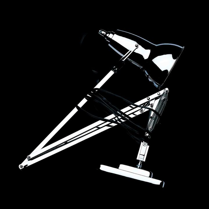 ●『オリジナル1227デスクランプ』￥46,000 世界中で愛され続けてきたデザイン。小ぶりな台座は重く安定性に優れることで、アームを自在に動かしやすくなっている。［シェード：直径14.2×高さ21.6cm、アームリーチ：長さ30.2＋32.4cm、ベース：縦15×横15×高さ20cm］（リンインクープ）