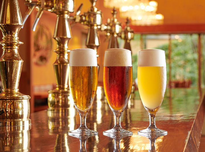 併設された醸造所でつくられるビール