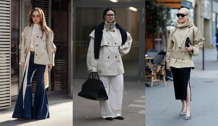 ショートトレンチコートコーデ