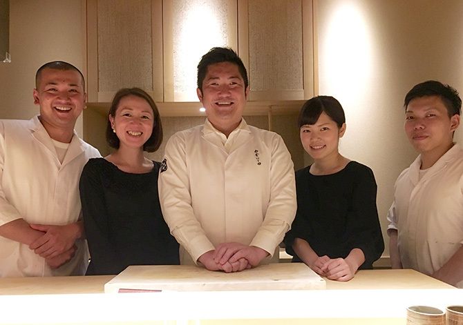 福岡県「白金にし田」店主の西田さん、スタッフのみなさん