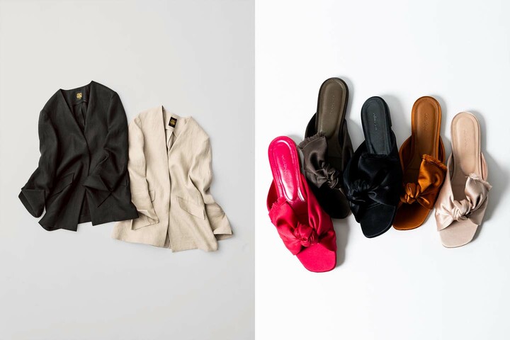 『edit & co.』のジャケットとサンダル
