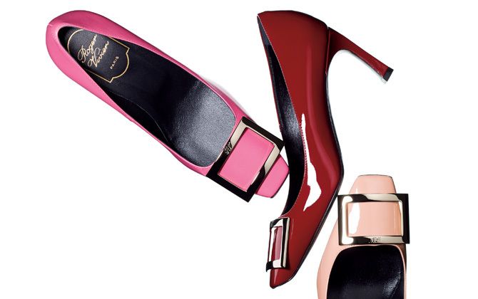 ロジェヴィヴィエの靴「ベルヴィヴィエ」［ヒール７㎝］各￥87,000（税抜）　