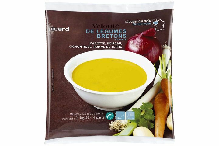 「滑らかな人参・ポロネギ・玉ネギ・ジャガイモのスープ」［1kg］￥680（税抜）