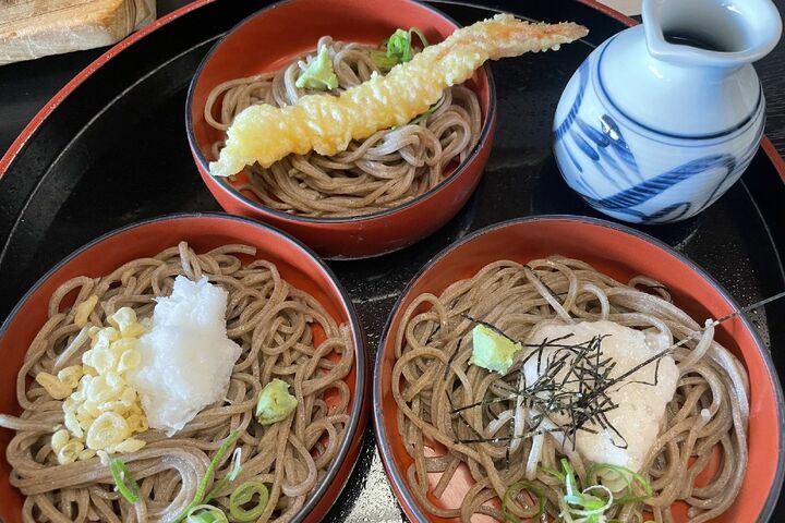 三色割子そば。