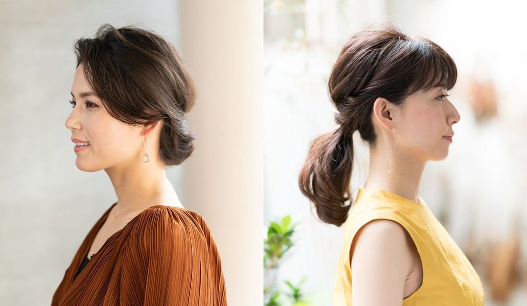 簡単セミロングアレンジ まとめ髪やハーフアップ ストレートも黒髪もすぐにできる簡単ヘアアレンジまとめ Precious Jp プレシャス