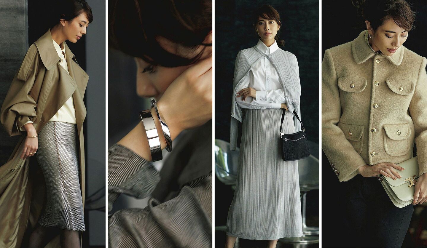 モデル土屋巴瑞季さんが着こなす「ベージュ＆グレー」のコーデ4選
