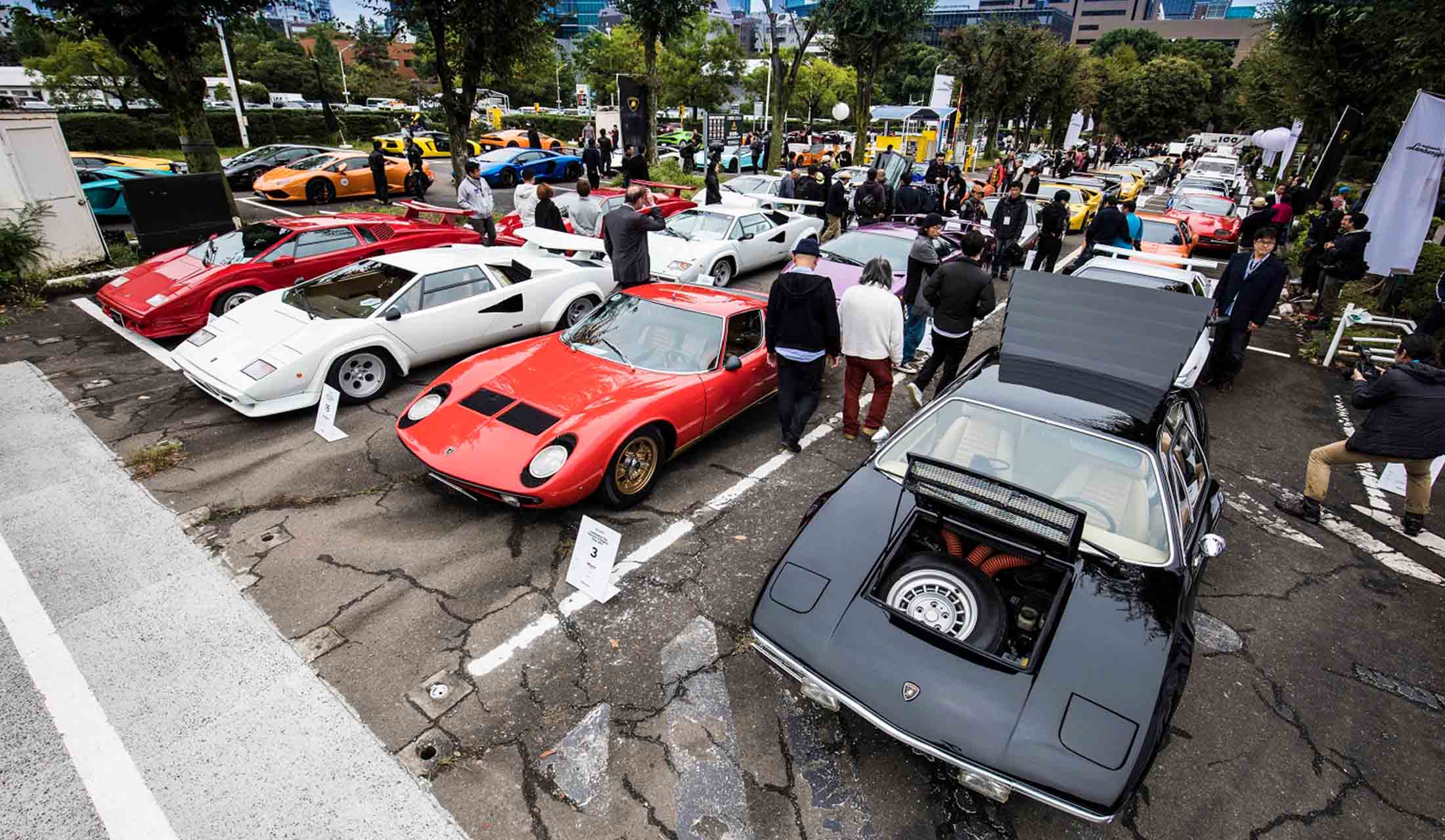 会場の東京プリンスホテルでは、クラシックなオーナーカーを識者が審査する「ランボルギーニ&デザイン・コンクール・デレガンス」が開催された。