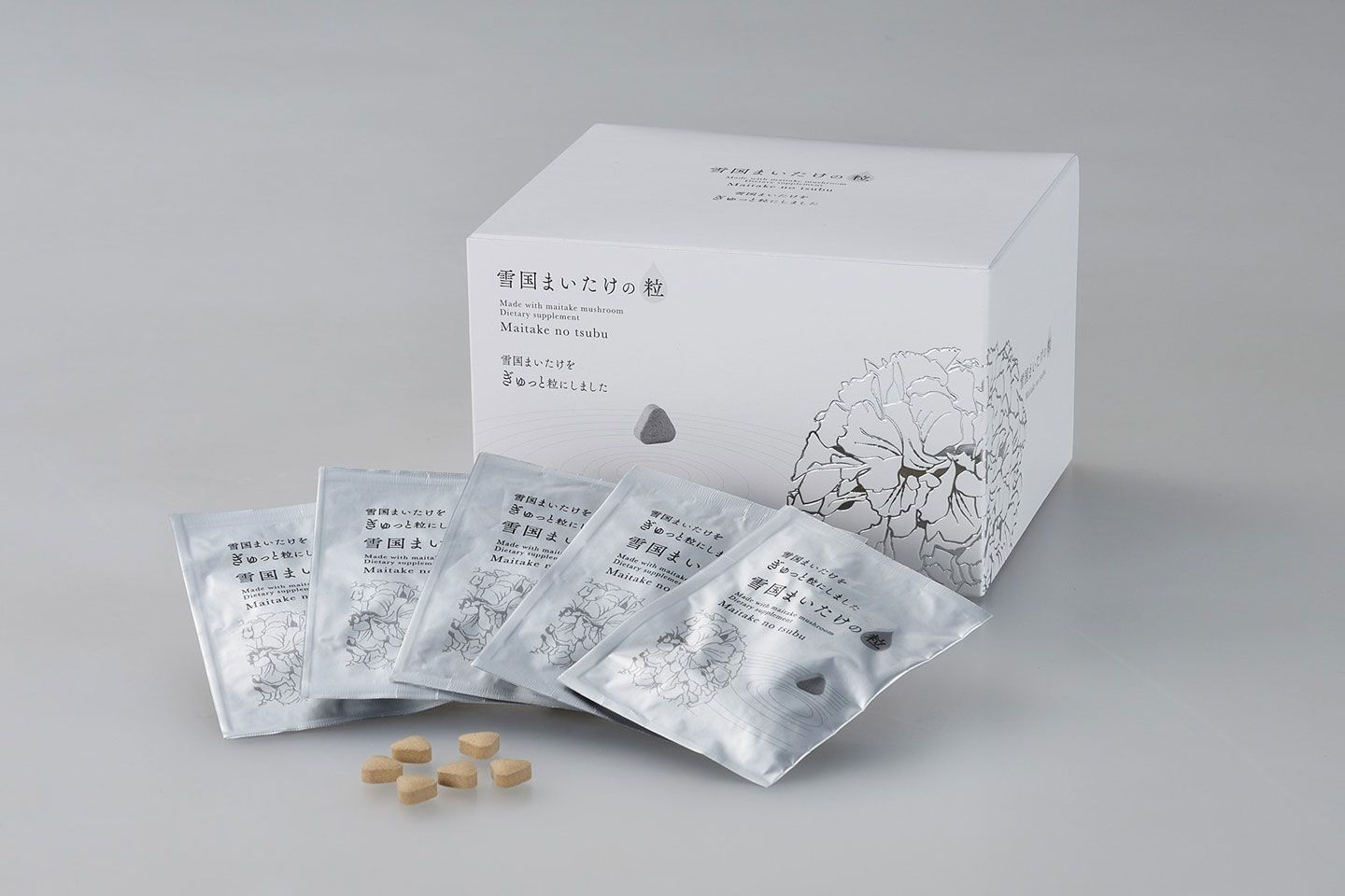 雪国まいたけの粒 60g(6粒×40包入)¥2,980(税抜)*通常購入の場合