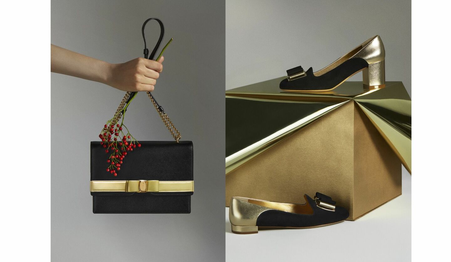 サルヴァトーレ フェラガモの2020年ホリデーコレクションのバッグとパンプス
