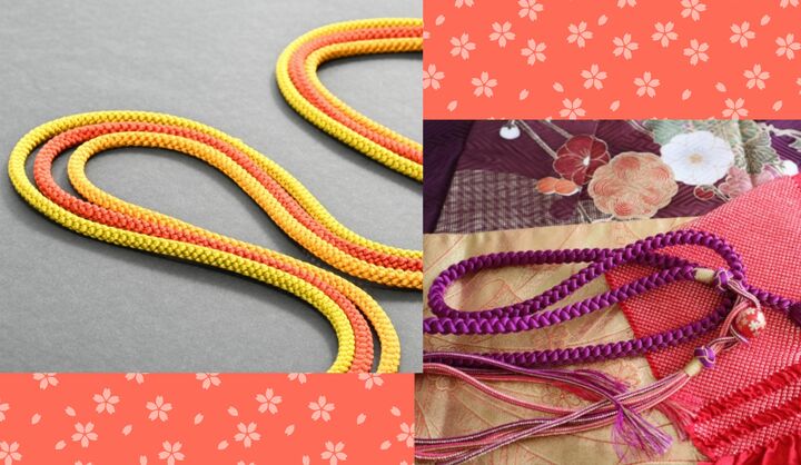 画像のような、丸く組まれた組紐のことを言います。