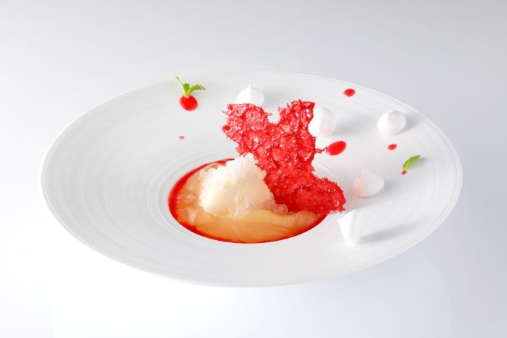 【ベッラ・ヴィスタ】「"Grande dessert de Pêche ‘‘BELLA VISTA’’ ベッラ・ヴィスタが贈るグランデセール ~ピーチ~"」¥1,800