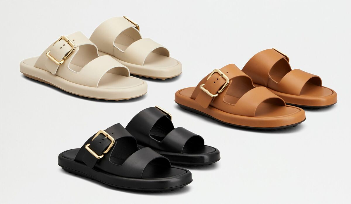 【洗練されたデザイン】TOD'S レザーサンダル 履き心地◎華やか 今年のサンダル、私は「トッズ」のブラウンに決めました