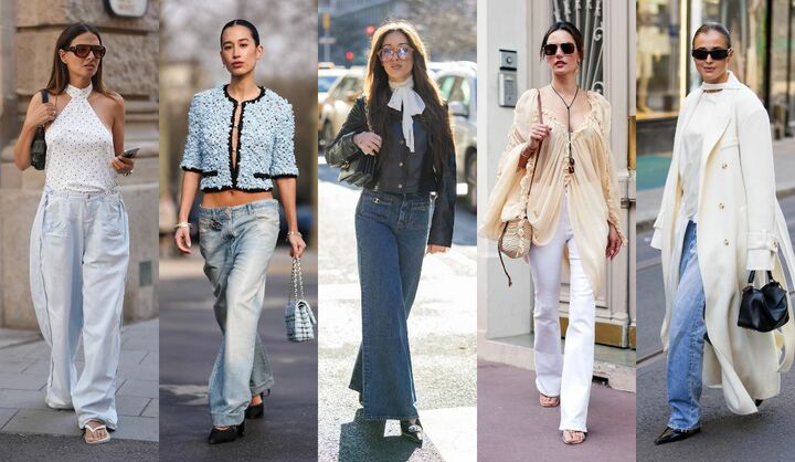 デニムフェミニンコーデ