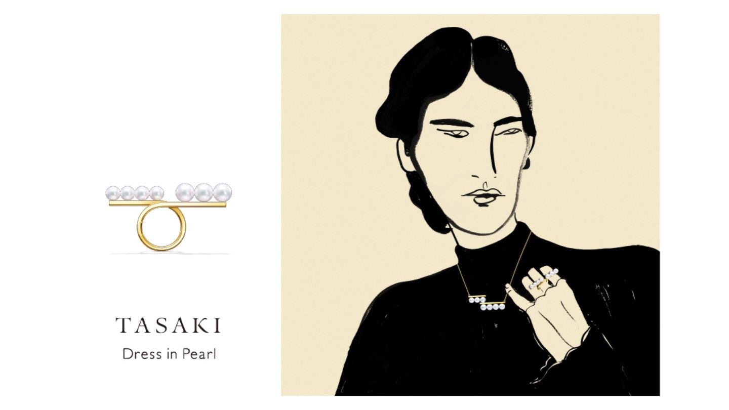 TASAKIが開催中のイベント「Dress in Pearl」のイメージビジュアル