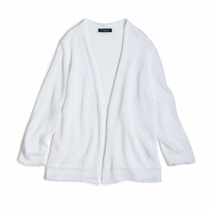 カーディガン￥85,000［リネンコットン］（三喜商事〈ピアッツァ センピオーネ〉）　［Precious2019年6月号141ページ］