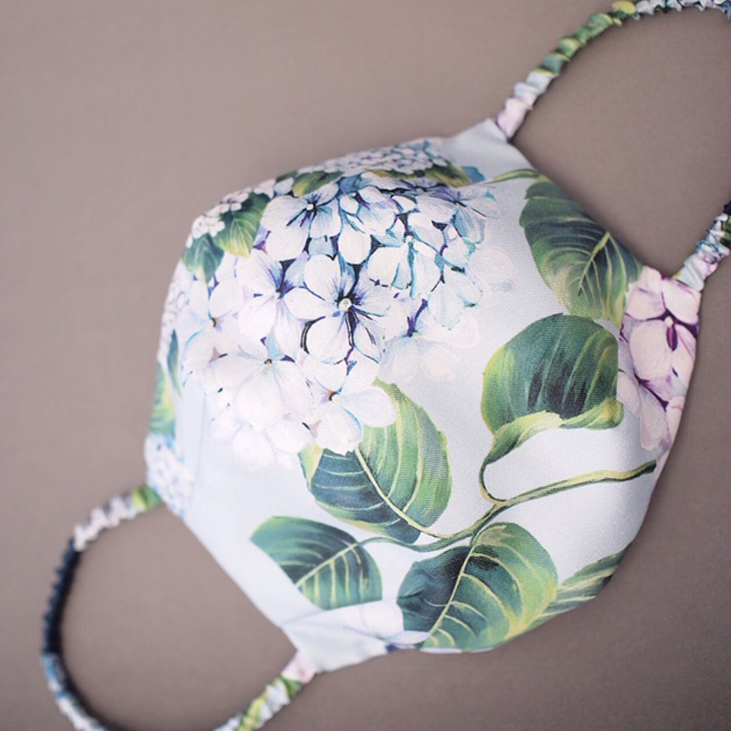 シルク100%なめらかマスク紫陽花ブルー¥4,620