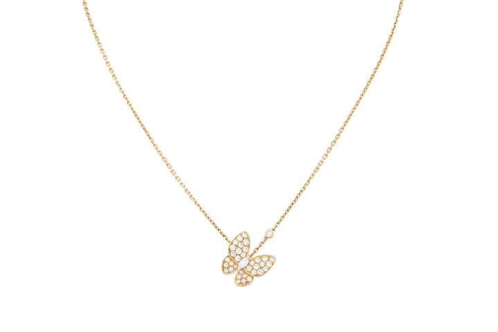 ドゥ パピヨン ペンダント￥1,500,000[イエローゴールド、ホワイトゴールド、ダイヤモンド]（ヴァン クリーフ＆アーペル）