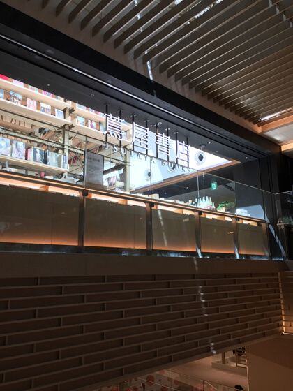 ビル内なのに自然光が入る蔦屋書店。6階の上には採光スペースが