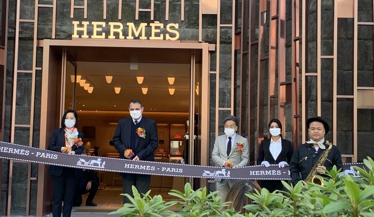 エルメス Herms 表参道店 オープン記念 限定スカーフ 京森康平