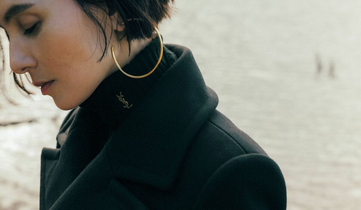 サンローラン 15aw 窮屈 ファーストルック ピーコート