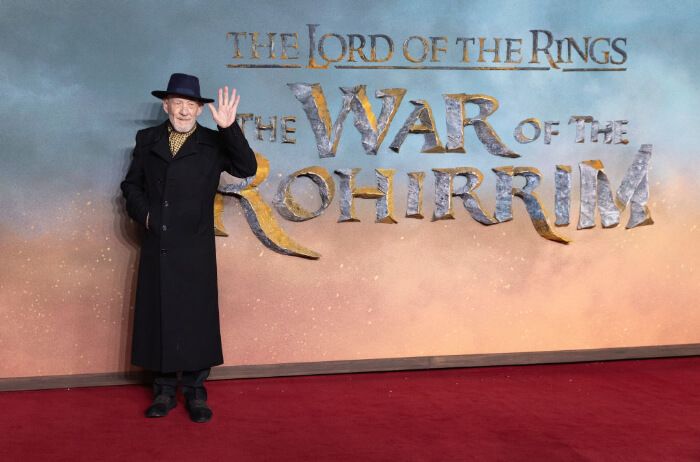 2024年12月3日、ロンドンで行われた『ロード・オブ・ザ・リング/ローハンの戦い』ワールドプレミアにて撮影。