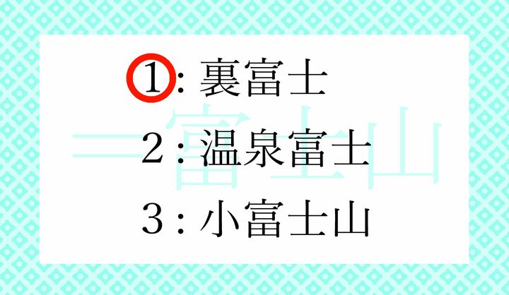 「山梨県側から見た富士山」の俗称です。