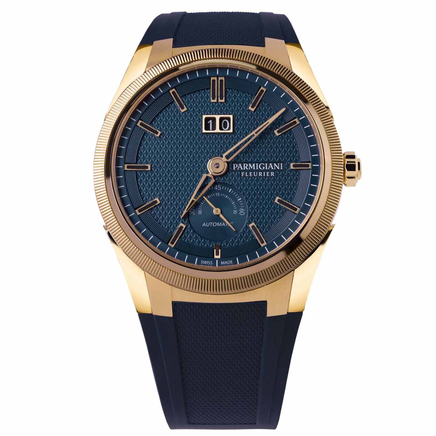 SPEC●ケース:18Kローズゴールド、ポリッシュ/サテン仕上げ●サイズ:直径42×厚さ11.2 mm●ムーブメント:PF044(自動巻き)●防水:100m。150本限定。2020年秋発売予定 ブルーラバーストラップタイプ。¥2,870,000