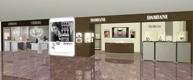 ダミアーニとヴェニーニの店頭パース図
