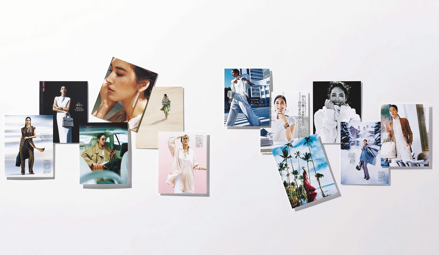 雑誌「Precious」専属モデル10周年を迎えた立野リカさんの掲載ページの画像